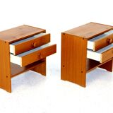 Paire de tables de chevets en teck, Suède, 1970