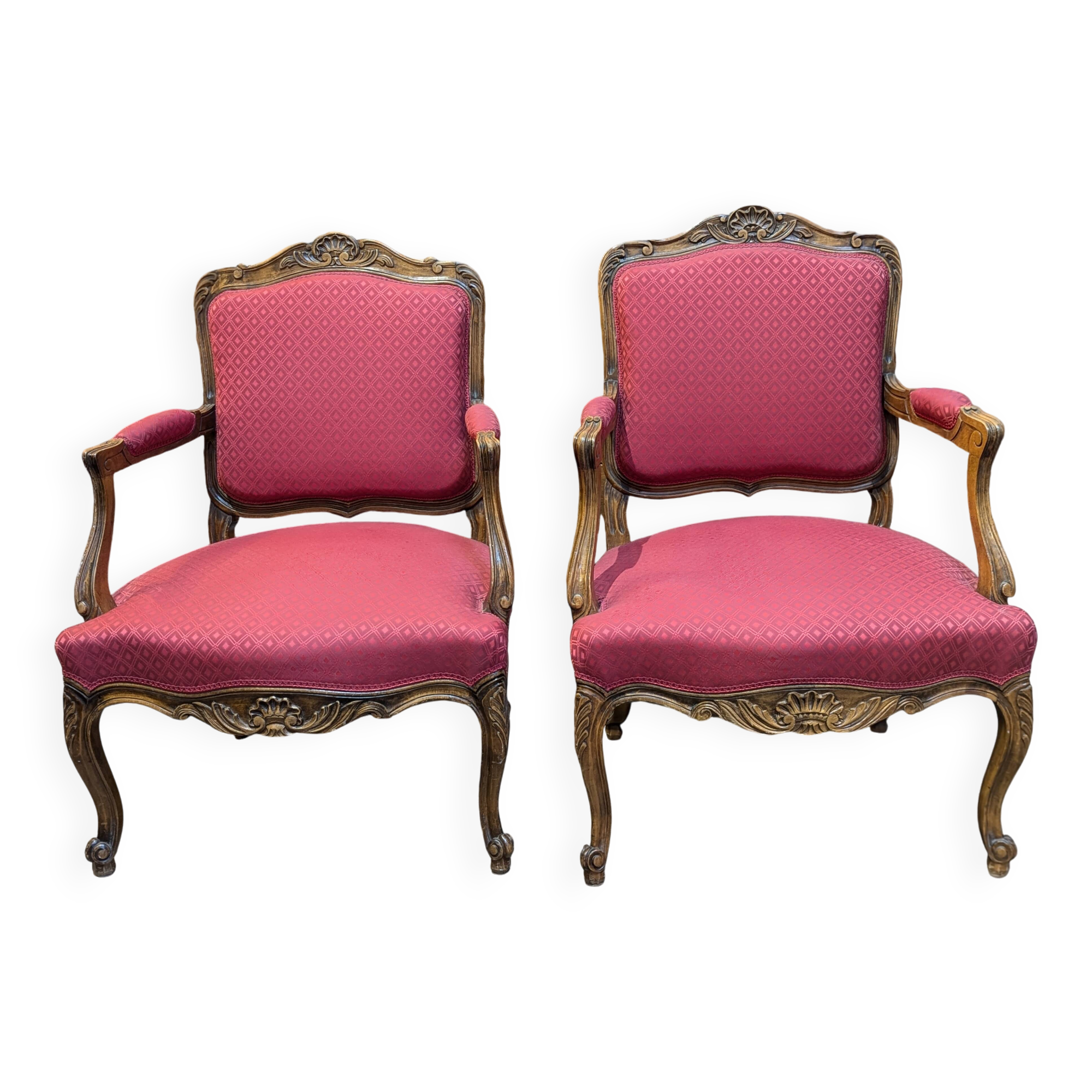 Paire de fauteuils louis XV