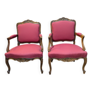 Paire de fauteuils louis