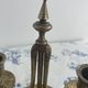 Pair of candlesticks, gilded and enamelled brass, Art Nouveau, early 20th century