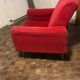 Vintage 1960s/70s armchair in short red velvet