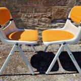 Duo of Dorsal chairs by E Ambasz and G Piretti for OpenArk in 1990