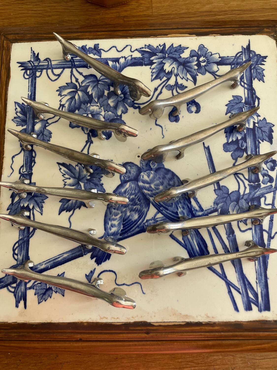 Set of 11 dachshund dog knife holders