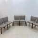 Stackable walnut chairs, Sauder designare, 1960s, USA