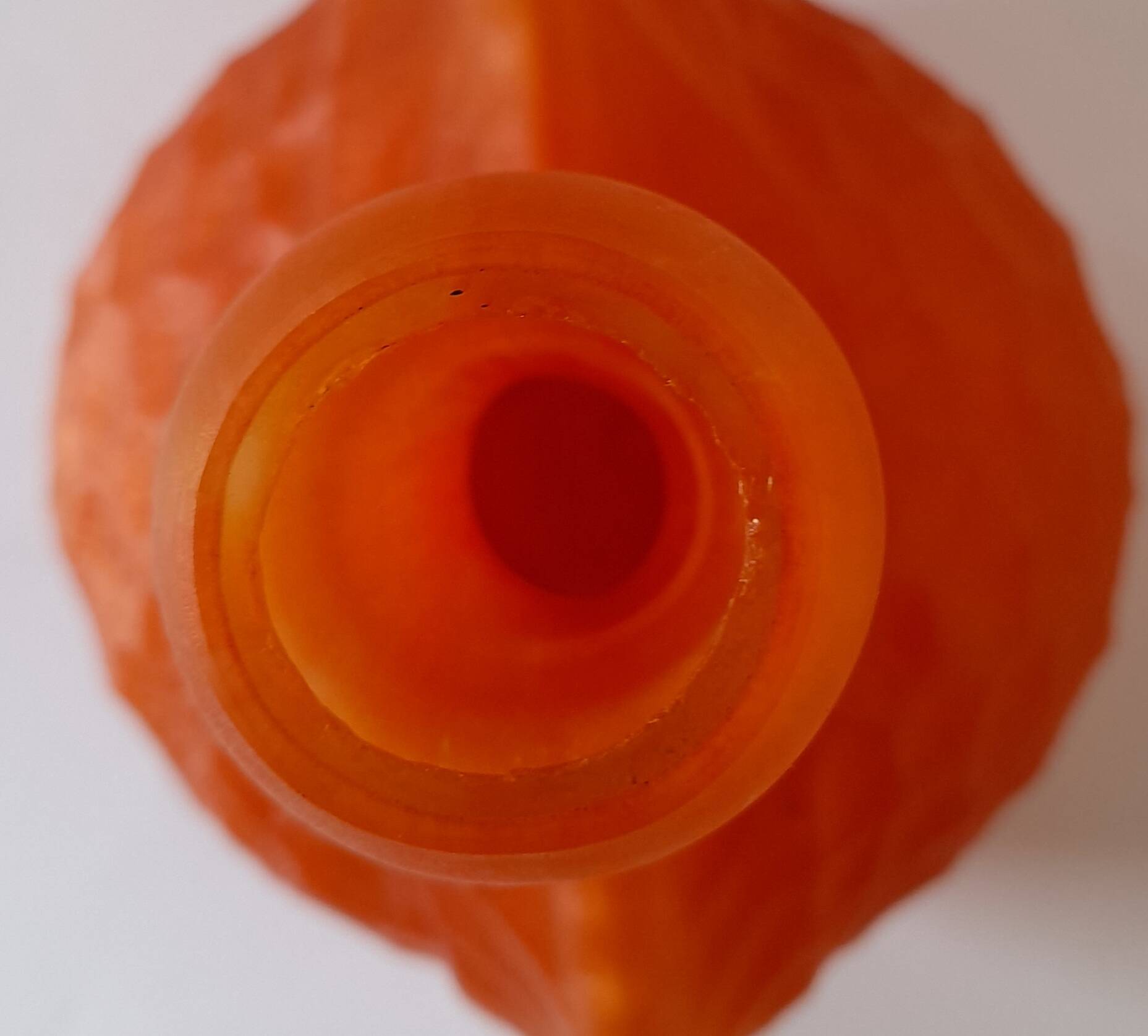 Art Nouveau Orange Glass Paste Coloquinte Vase