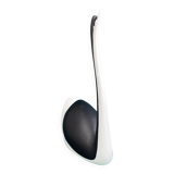 Black and white porcelain swan figurine from Czechoslovakia by Jaroslav Jezek Royal Dux 1960s