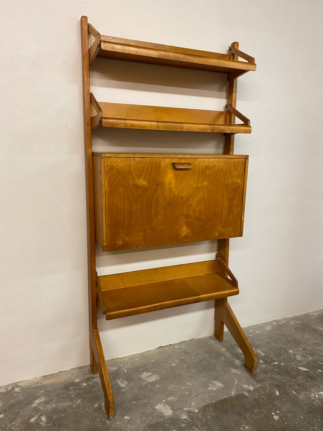 Mid-Century Wall Cabinet bookcase secretary by Cees Braakman for Pastoe