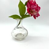 Transparent molded glass vase