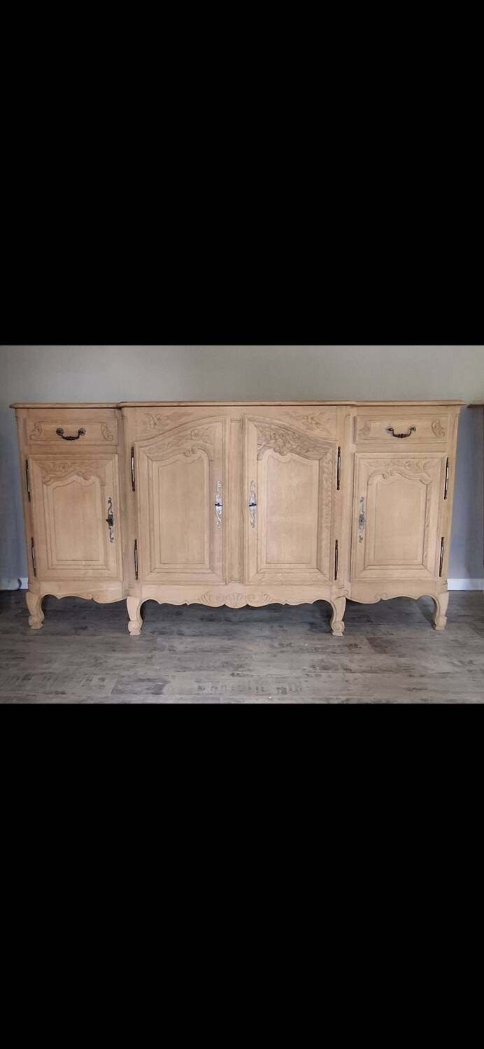 Rustic oak airbrushed sideboard