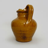 Pottery in glazed yellow terracotta. year 70 80
