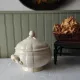Antique soup tureen in ironstone from Sarreguemines Digoin service "Ivory".