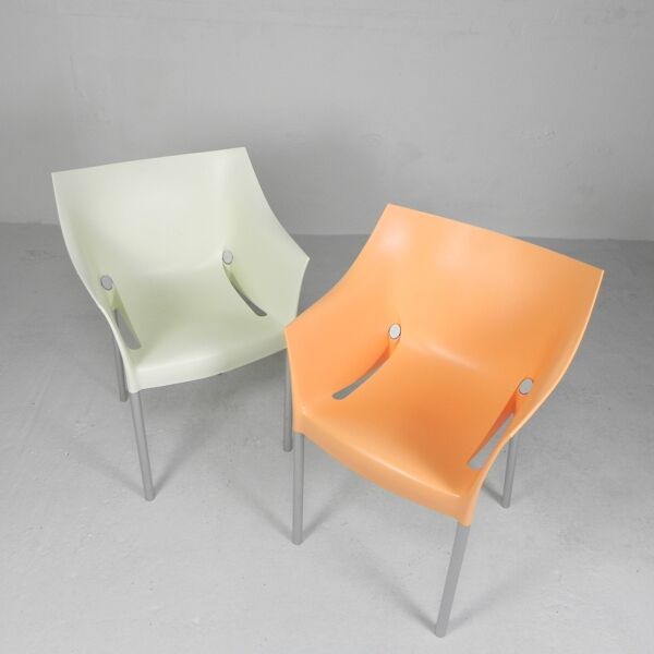 Set of 2 Dr NO chairs by Starck for Kartell, 1990s