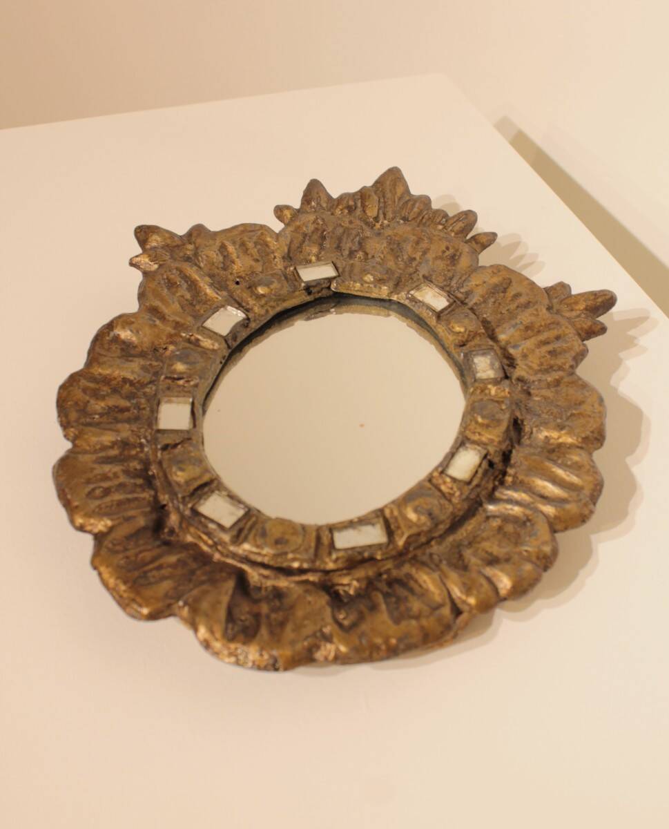 Lead mirror by Irena Jaworska, 1960s