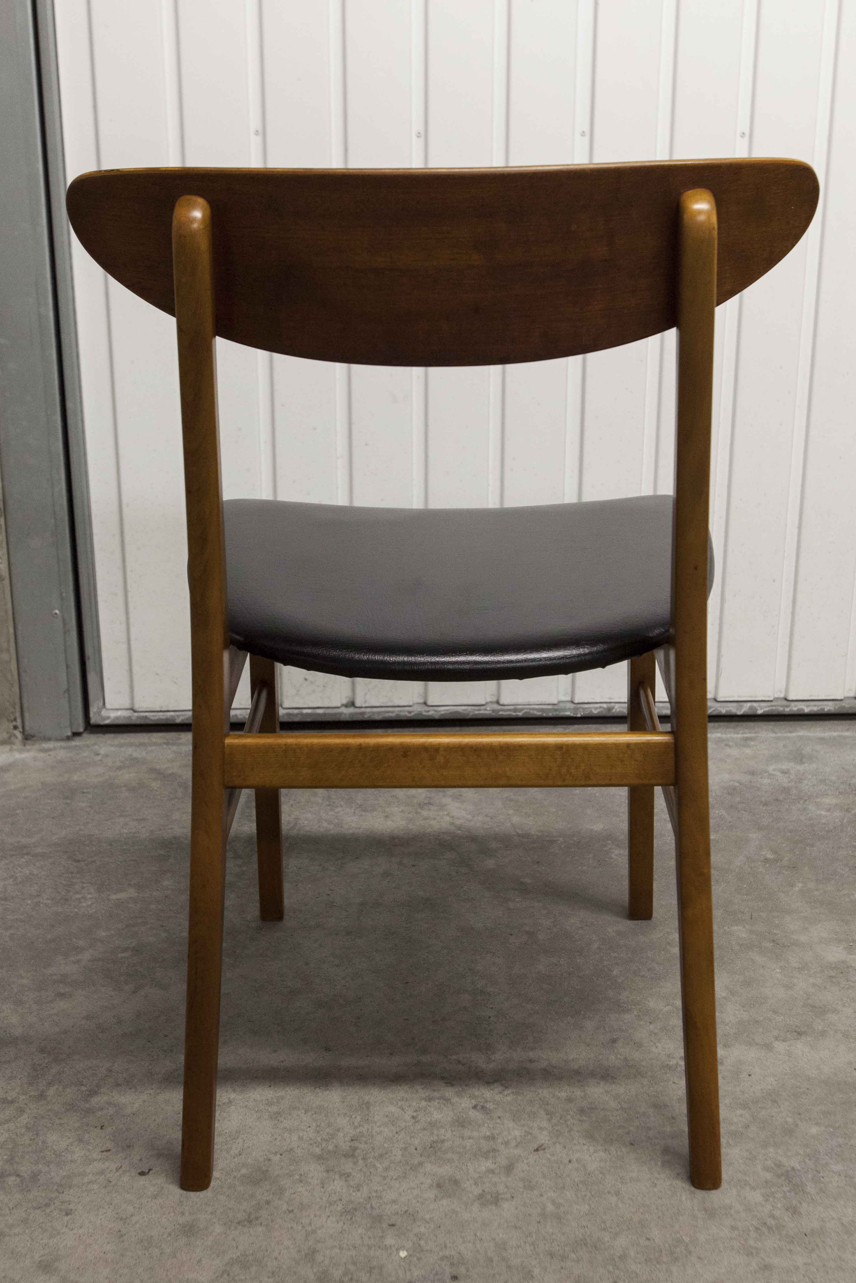 Lot de 6 chaises Farstrup 210 teck en hêtre 1965