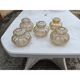 Lot de 5 tulipes verre couleur or