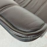 Design leather armchair, 80s/90s