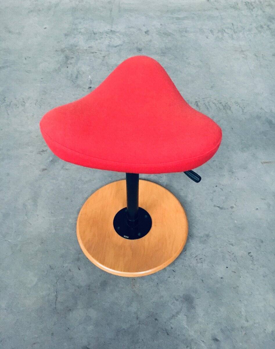 Scandinavian Ergonomic Design Writing Desk and Stool from Stokke, 1980s, Set of 3