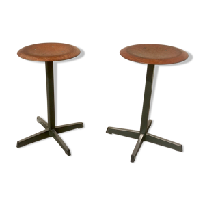 Lot de 2 tabourets vintage eromes