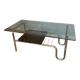 Design coffee table in chrome and smoked glass 60s-70s