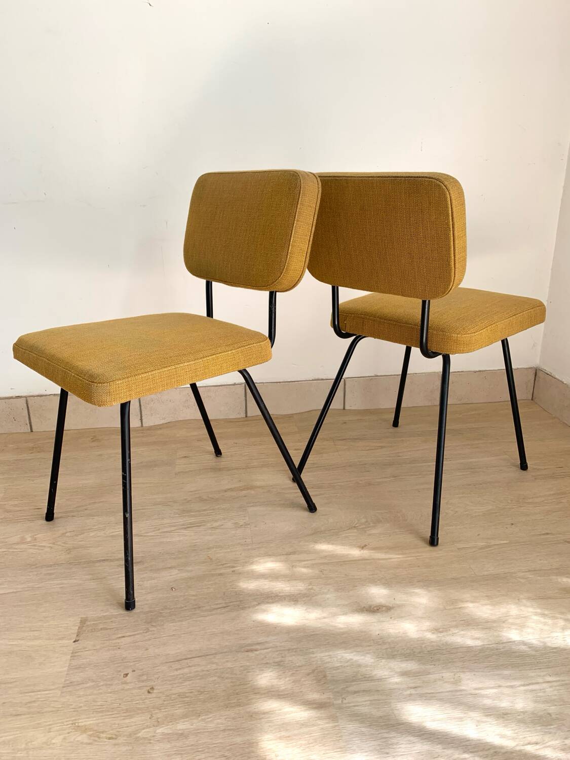 Pair of C57 chairs by Paul Geoffroy for Airborne