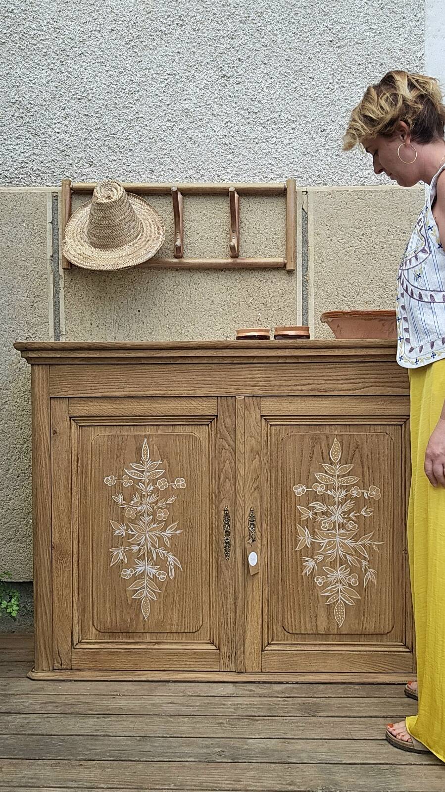 Solid oak sideboard top, hade made creation | elea