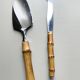 Serving cutlery with bamboo handles