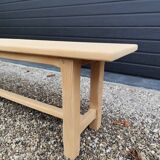 XXL farm table 2m80 + 2 solid oak benches