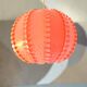 Large coral hanging pendant light Danish modern