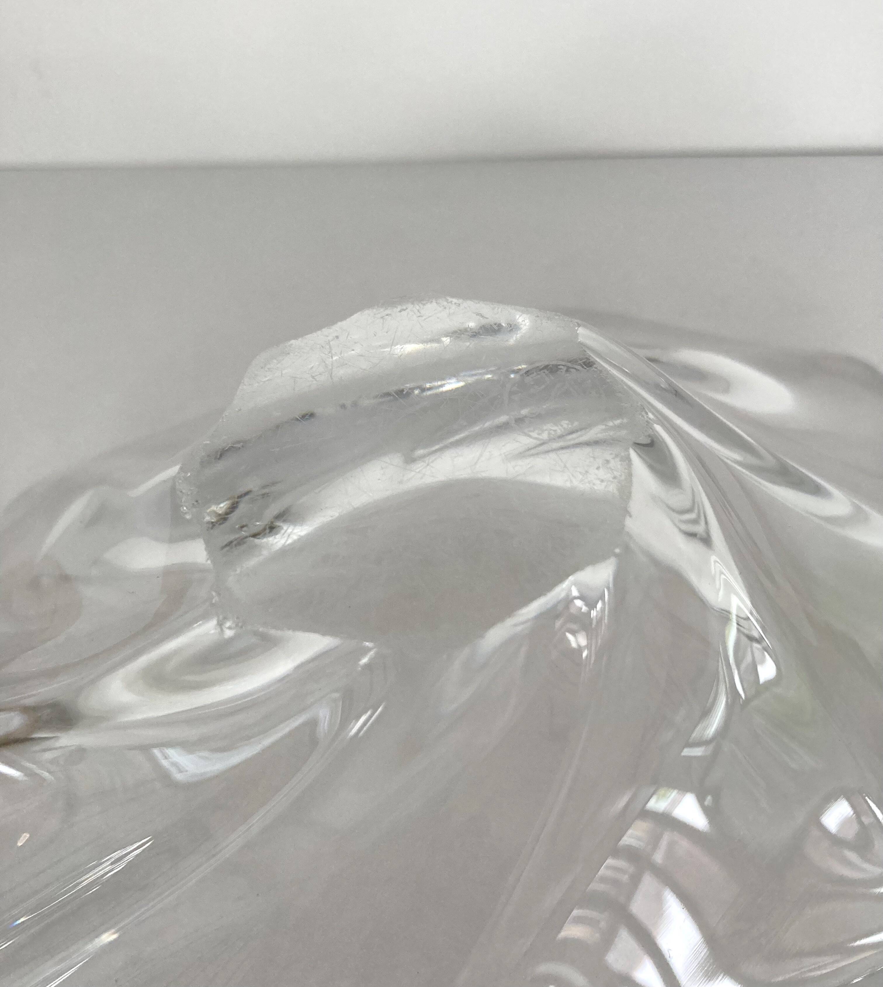 vide poche cristal estampillé Baccarat