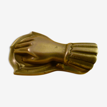 Mail clip paper "hand" in old bronze