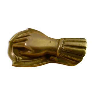 Mail clip paper "hand" in old bronze