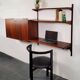 Etagere secrétaire mural scandinave en bois Design Kai Kristiansen