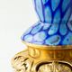 Bohemian Blue Art Glass Table Lamp, Czechoslovakia, circa 1920s