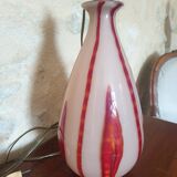 Pied de lampe ancien en verre soufflé