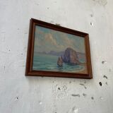 Sea framed oil painting