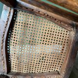 Pair of vintage chairs from the late 20th century with caning.