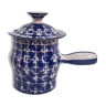Robert Picault blue ceramic mustard pot