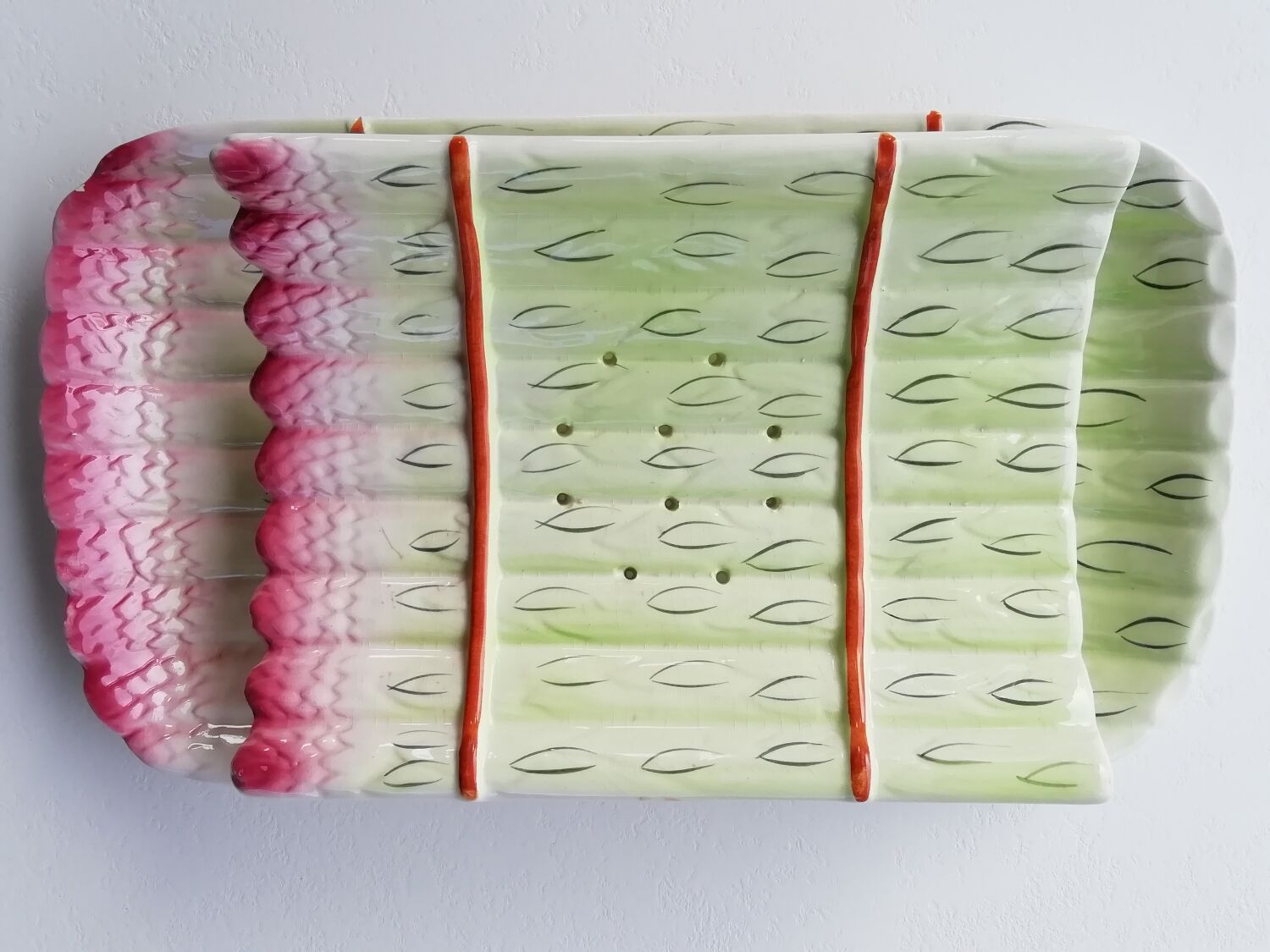 Asparagus dish in slip