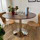 Tulip dining table with chrome base