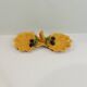 A vintage yellow ceramic aperitif server from Vallauris, 1970s, for black olives.