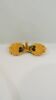 A vintage yellow ceramic aperitif server from Vallauris, 1970s, for black olives.