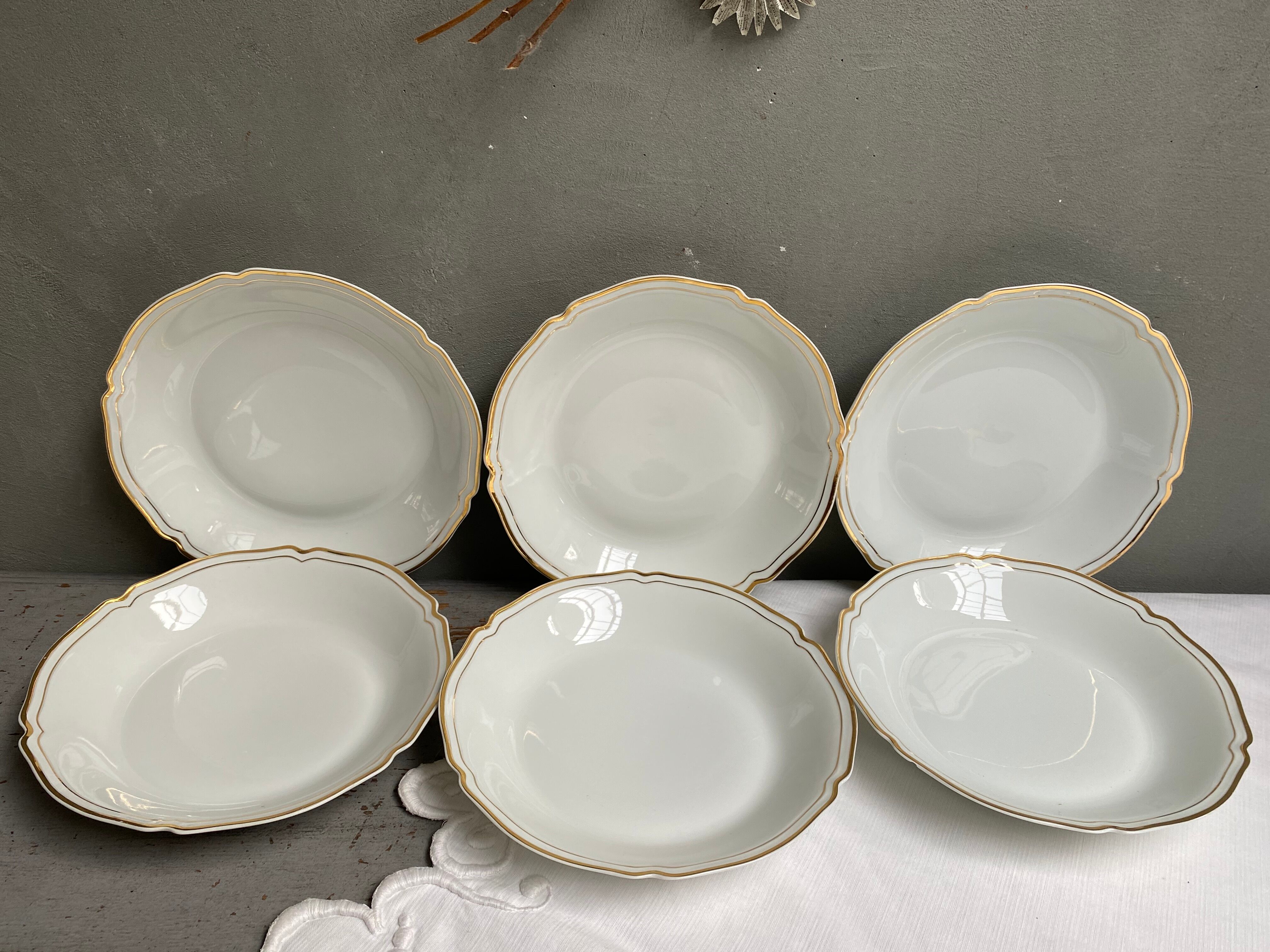 Hollow plates Limoges porcelain