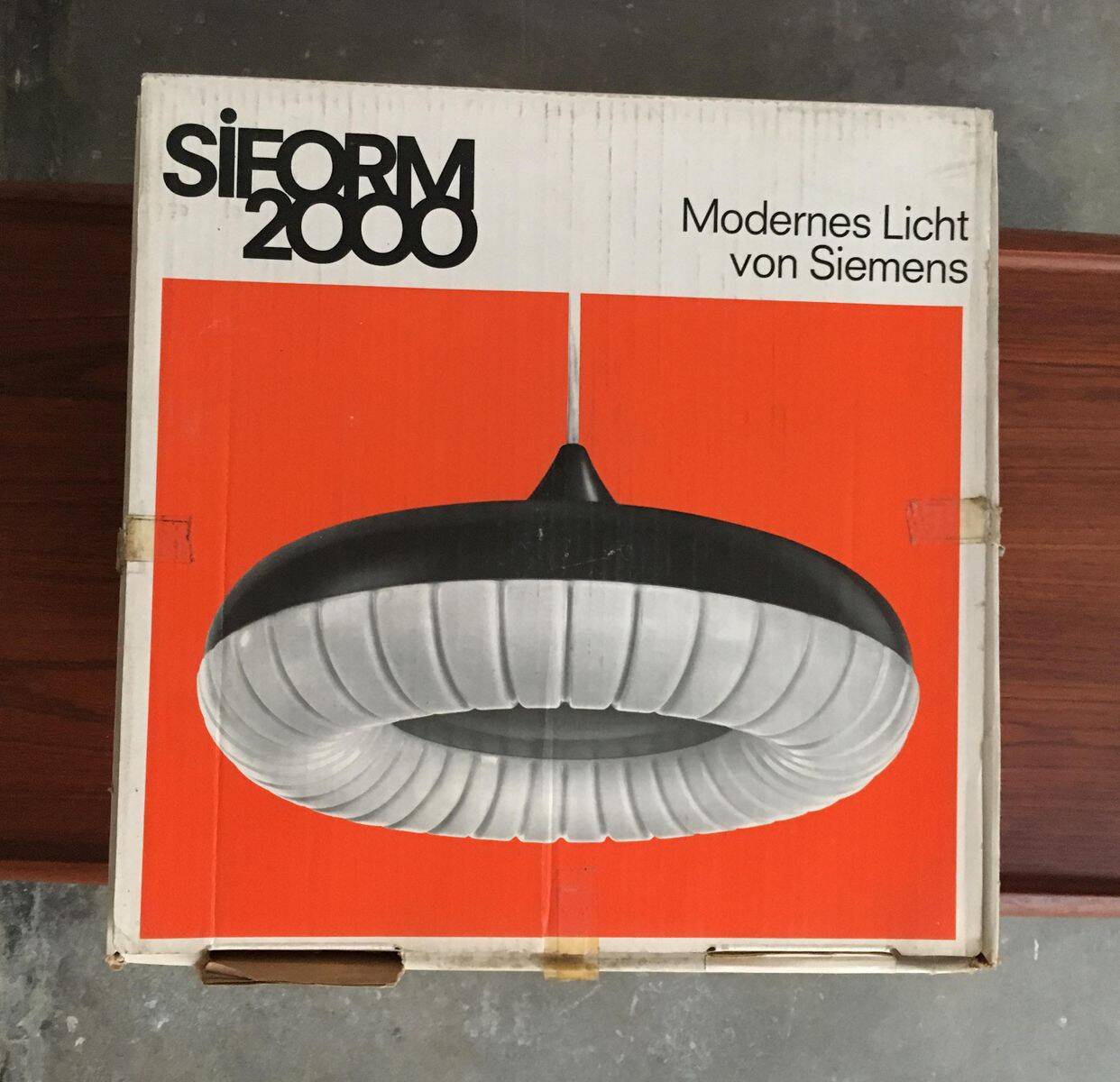 Vintage Space Age pendant lamp from the Siform series by Siemens, 1970s.