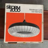 Vintage Space Age pendant lamp from the Siform series by Siemens, 1970s.