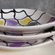 Three vintage free-form ceramic ravine dishes from the 1950s