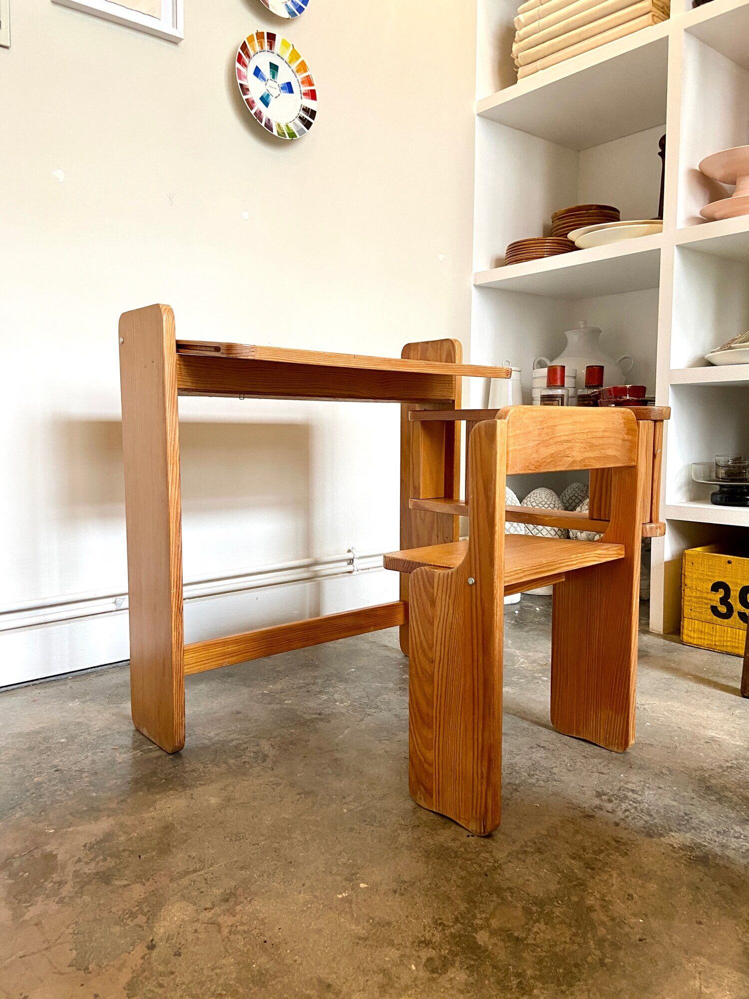 Bureau modulable Trama pour enfant en bois clair