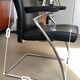 Walter Knoll Dining Chair - armchair / Leather and chrome chair