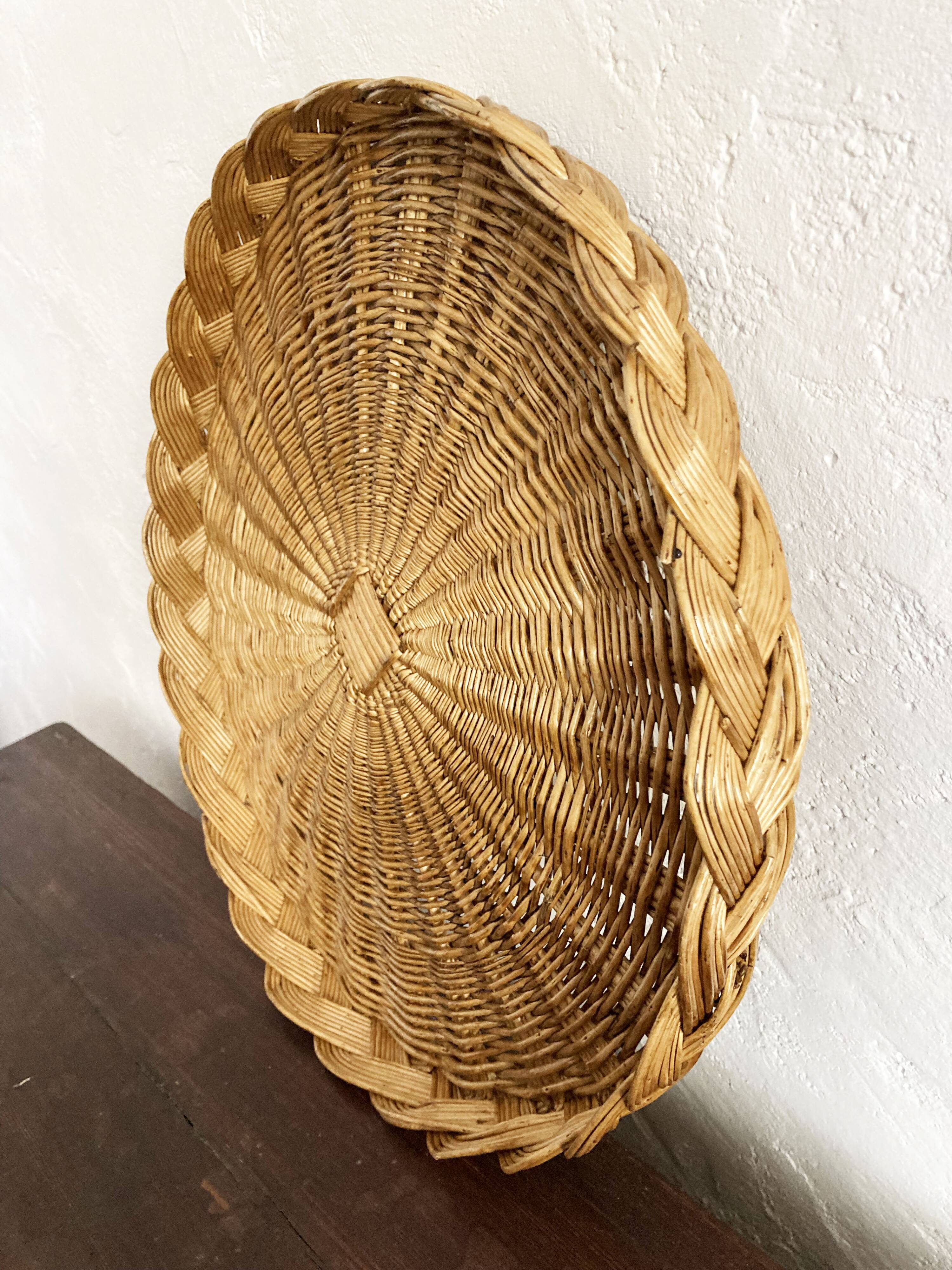 Trio de plateaux en osier