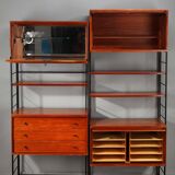 Scandinavian wooden bookcase from the 1960s