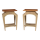 Paire de tables de chevet design peintes des années 80